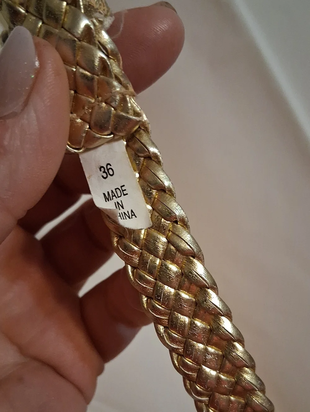 Gold Chain Belt - Long Braided Link
